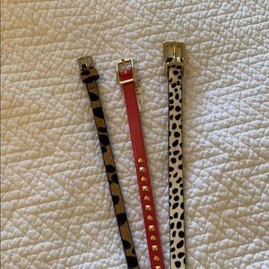 Skinny belts - calf hair, studs, animal print